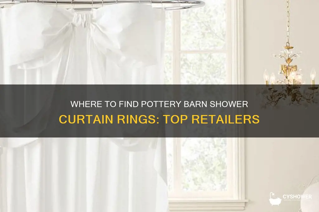 where to buy shower curtain rings pottery barn