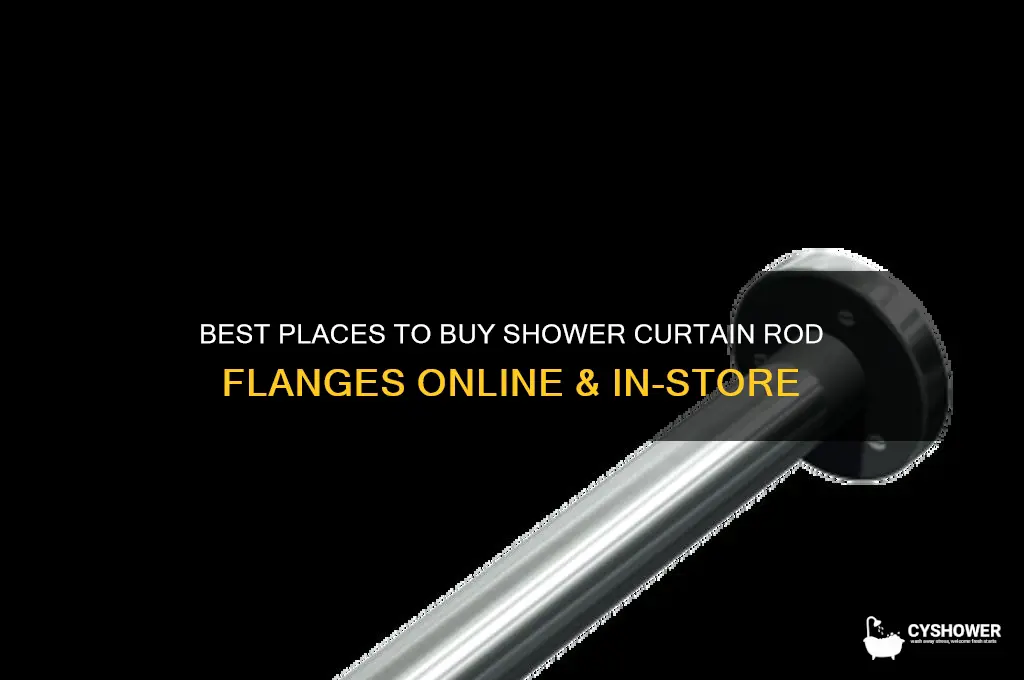 where to buy shower curtain rod flanges