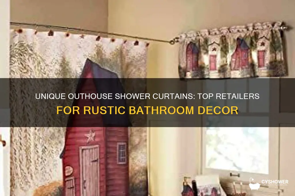 where to buy shower curtains with outhouses on them