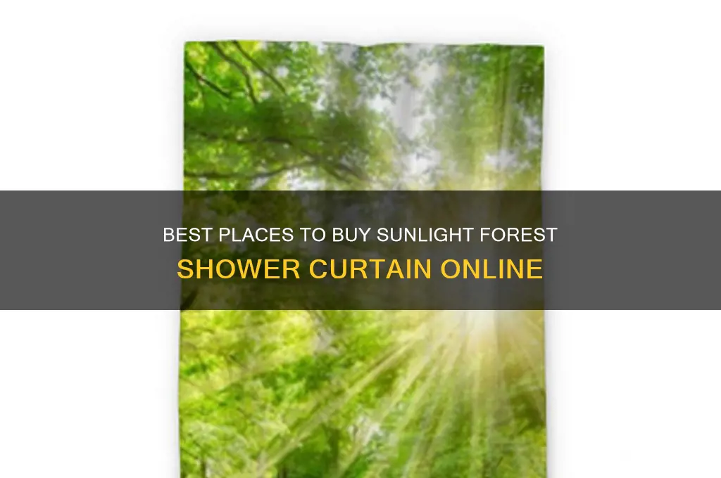 where to buy sunlight forest shower curtain