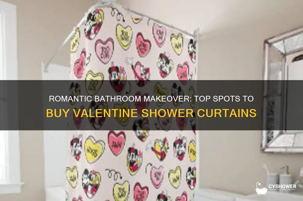 where to buy valentine shower curtain
