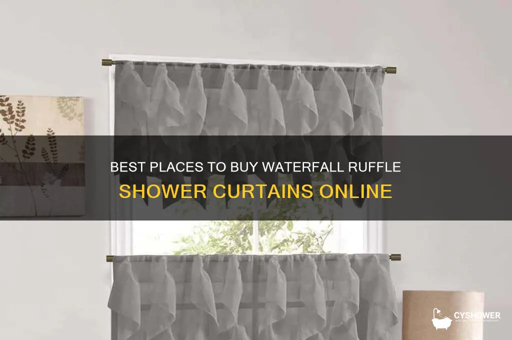 where to buy waterfall ruffle shower curtain