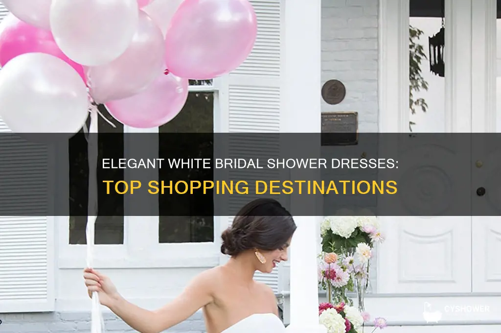 where to buy white bridal shower dress