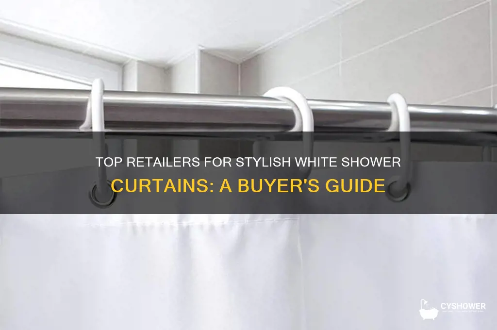 where to buy white shower curtains