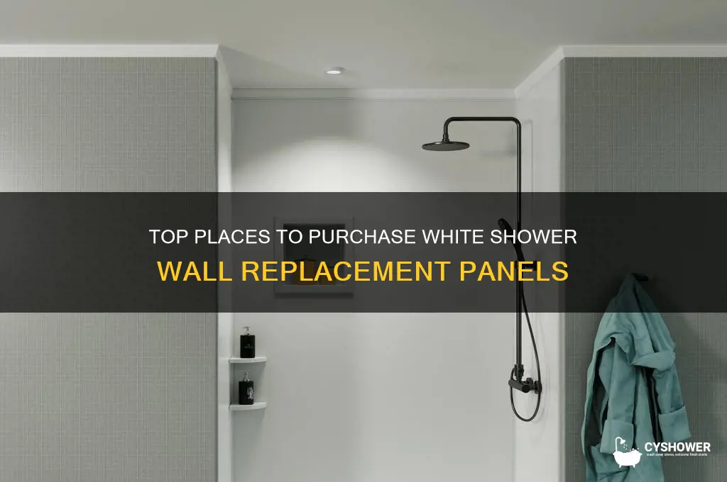 where to buy white shower wall replacement panels