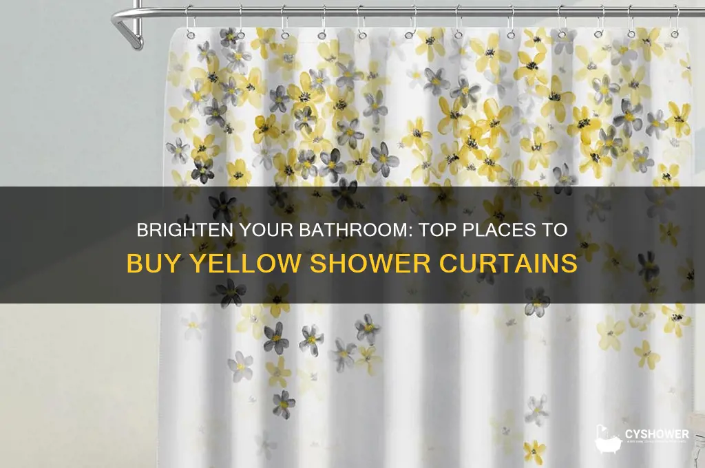 where to buy yellow shower curtains