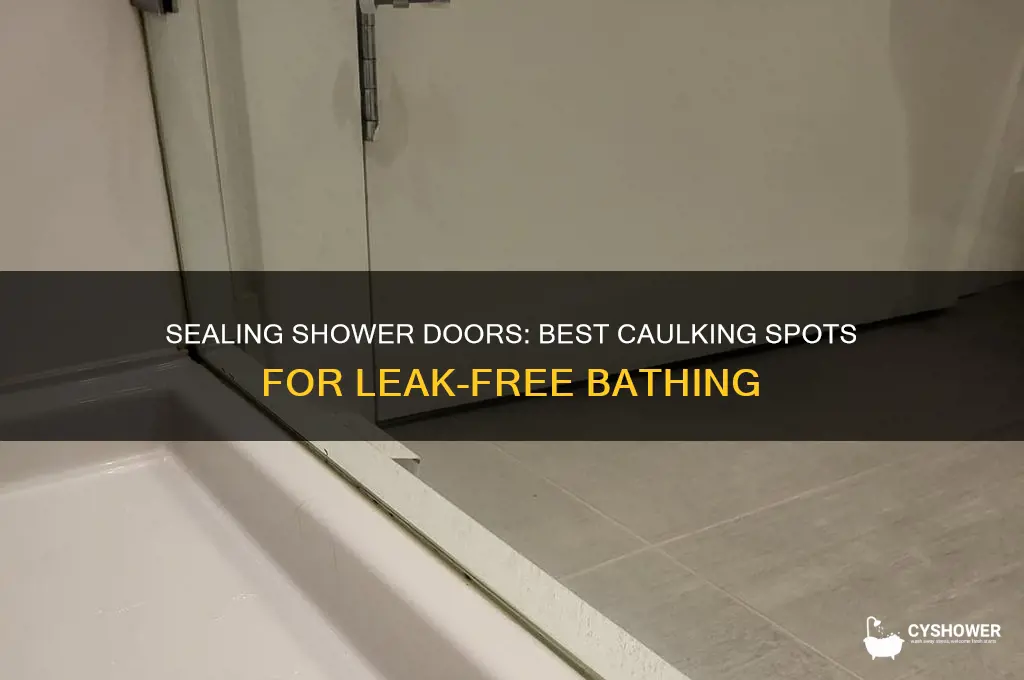 where to caulk shower door