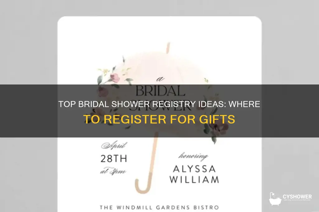 where to do bridal shower registry