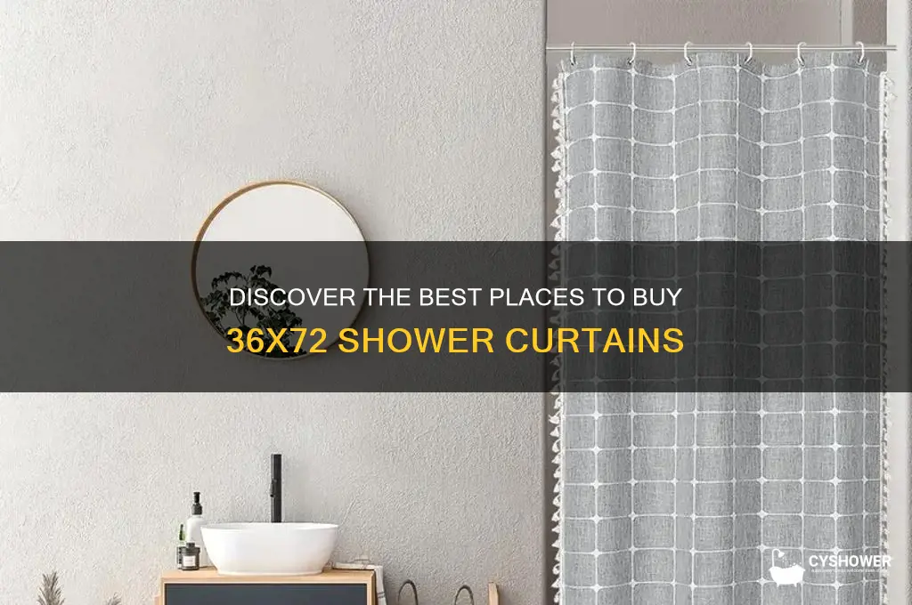 where to find a 36x72 shower curtain