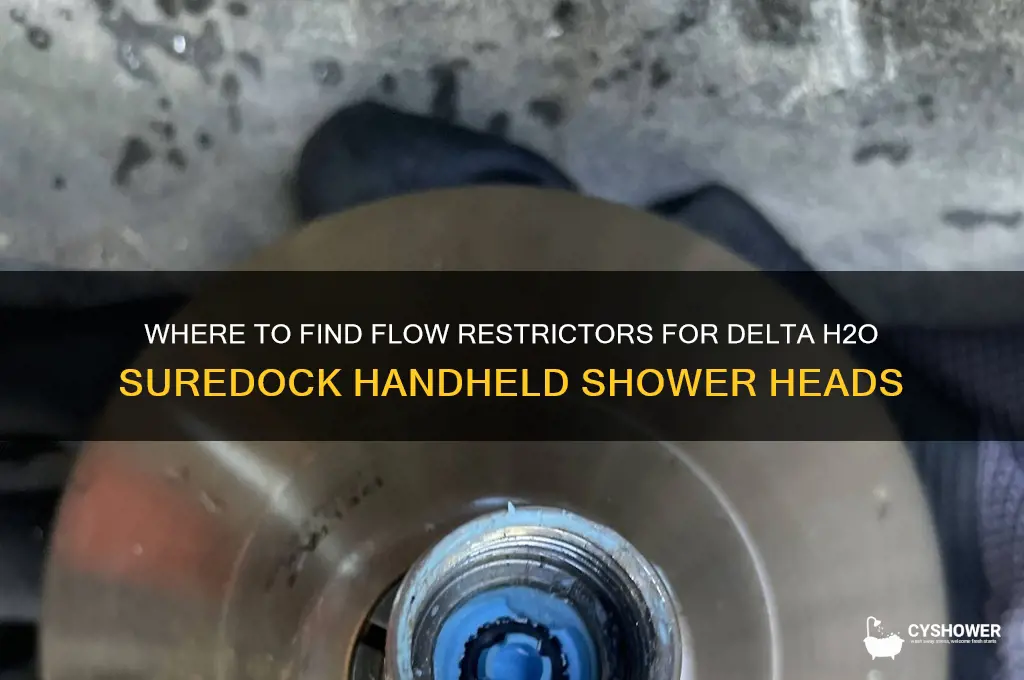where to find flow restrictors deltah20 suredock handheld shower head
