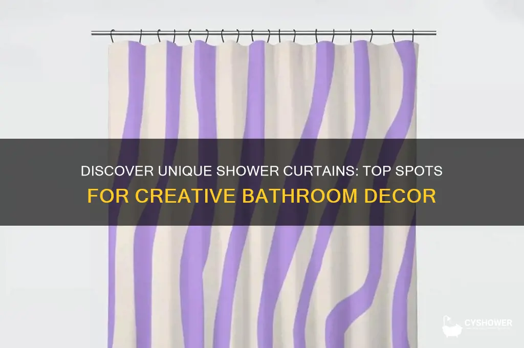 where to find unique shower curtains