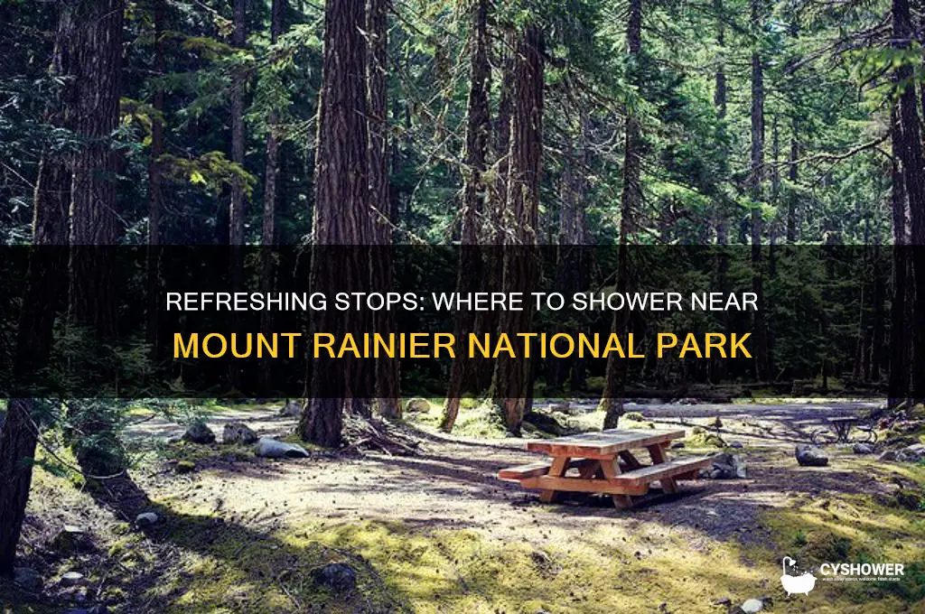 where to get a shower near mt rainier