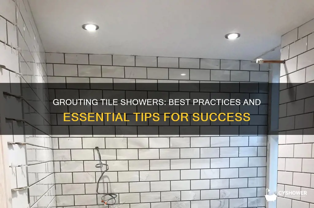 where to grout in tile shower