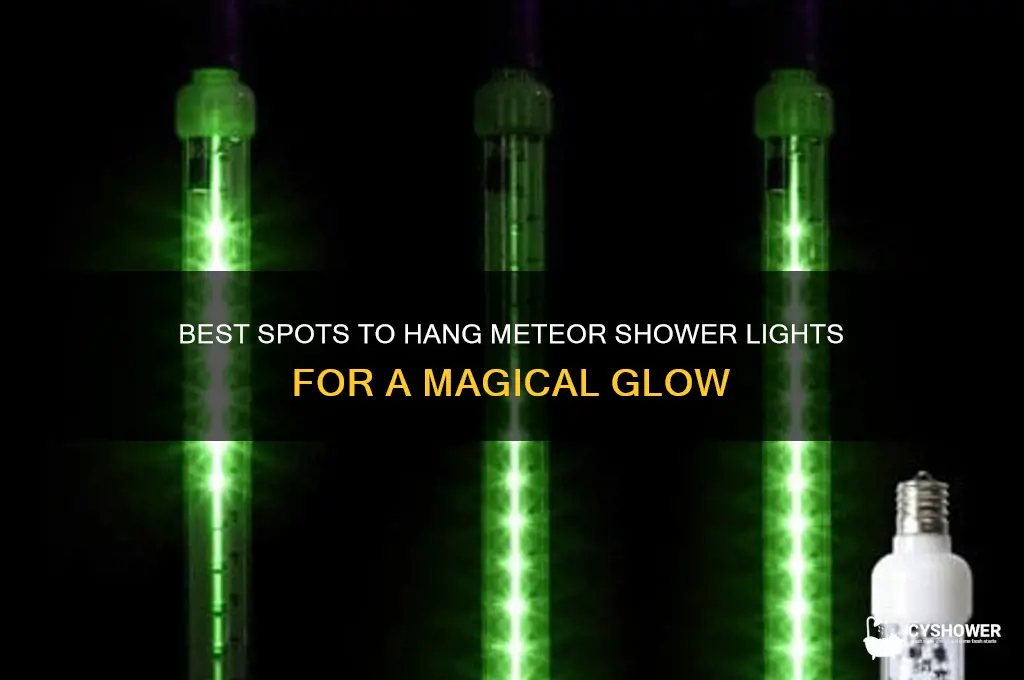 where to hang meteor shower lights
