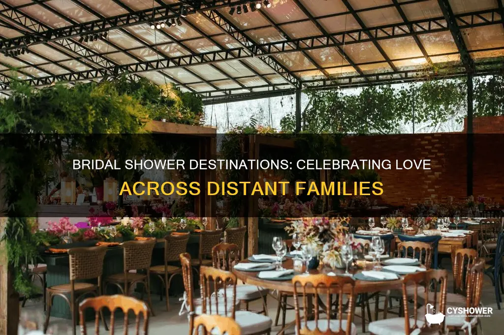 where to have bridal shower when families far apart