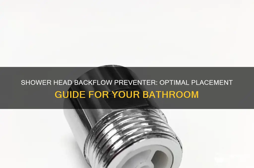 where to locate shower head backflow preventer