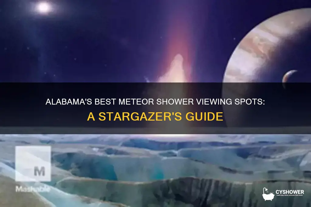 where to look for meteor shower in alabama
