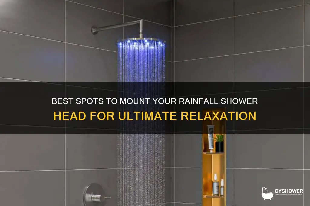 where to mount rainfall shower head