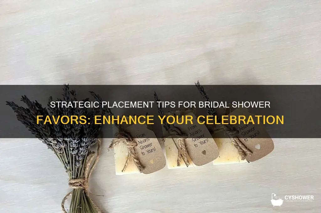 where to place bridal shower favors