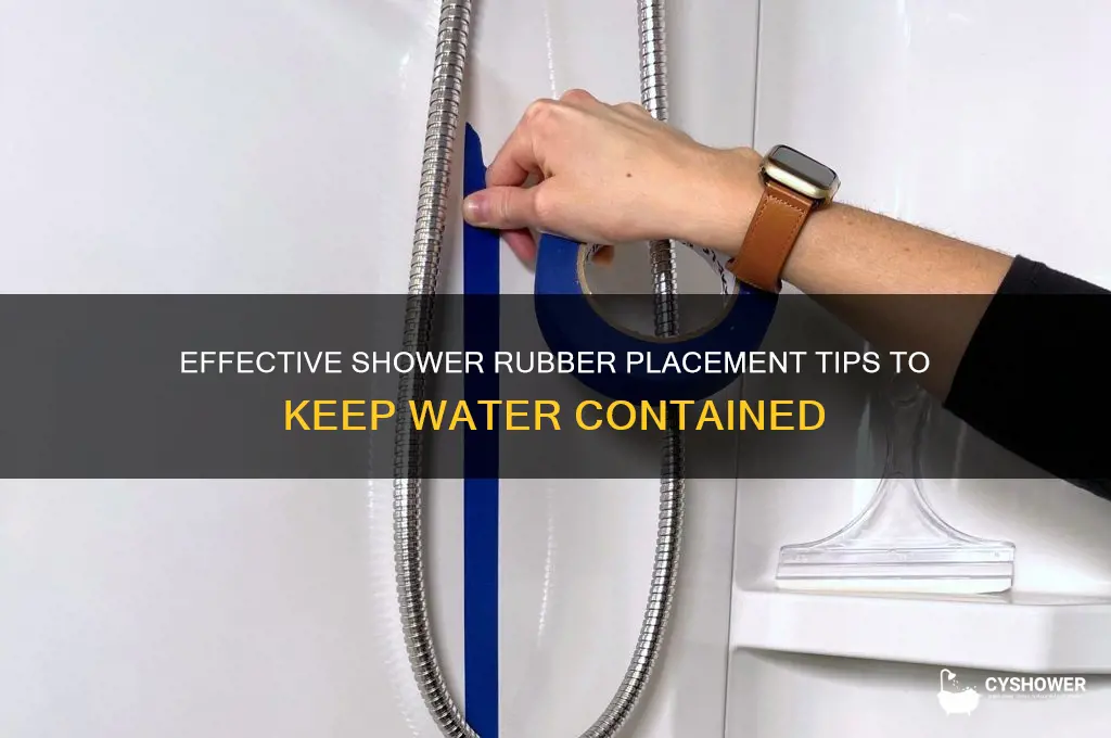 where to place shower rubber to prevent water