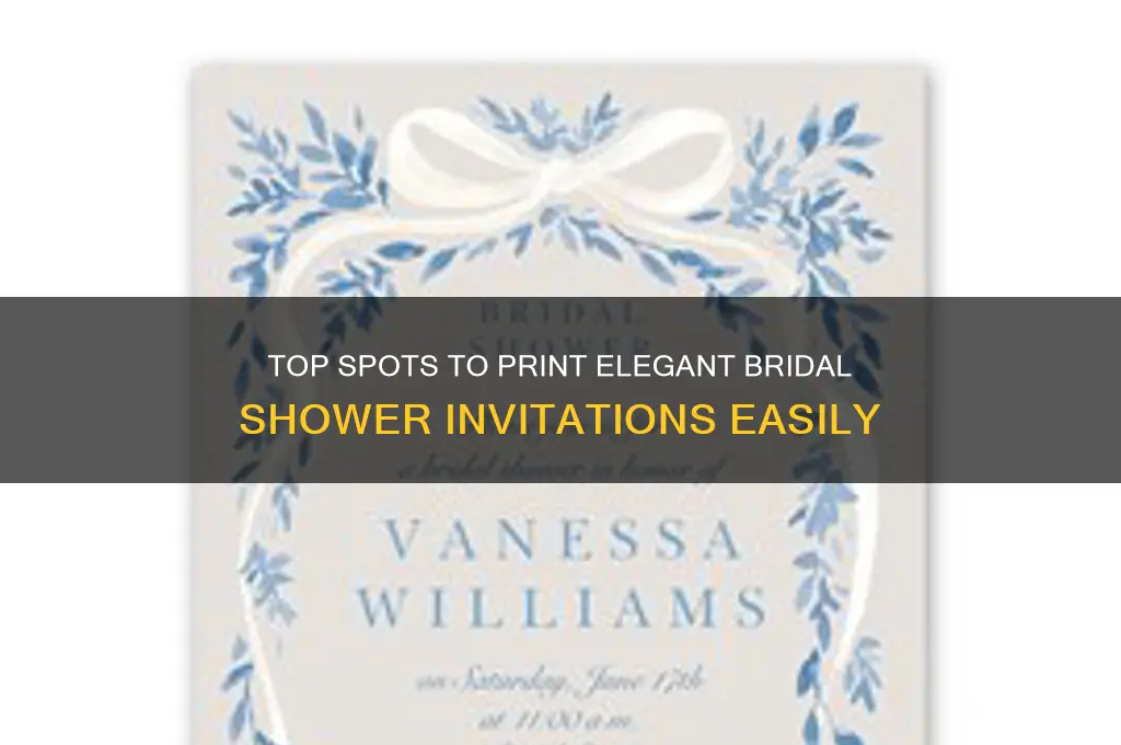 where to print bridal shower invitations