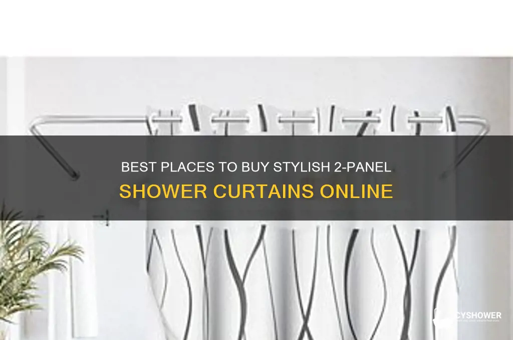 where to purchase 2 panel shower curtains