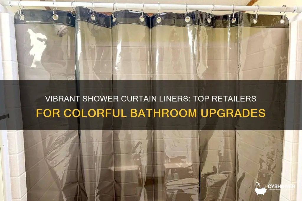 where to purchase shower curtains liners in color