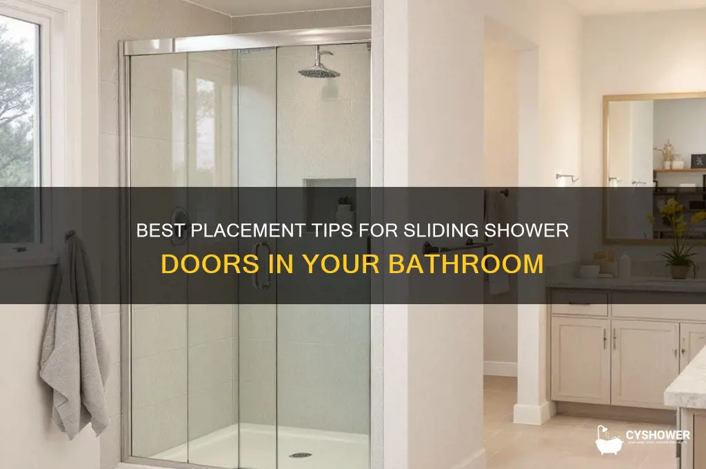 where to put sliding shower door