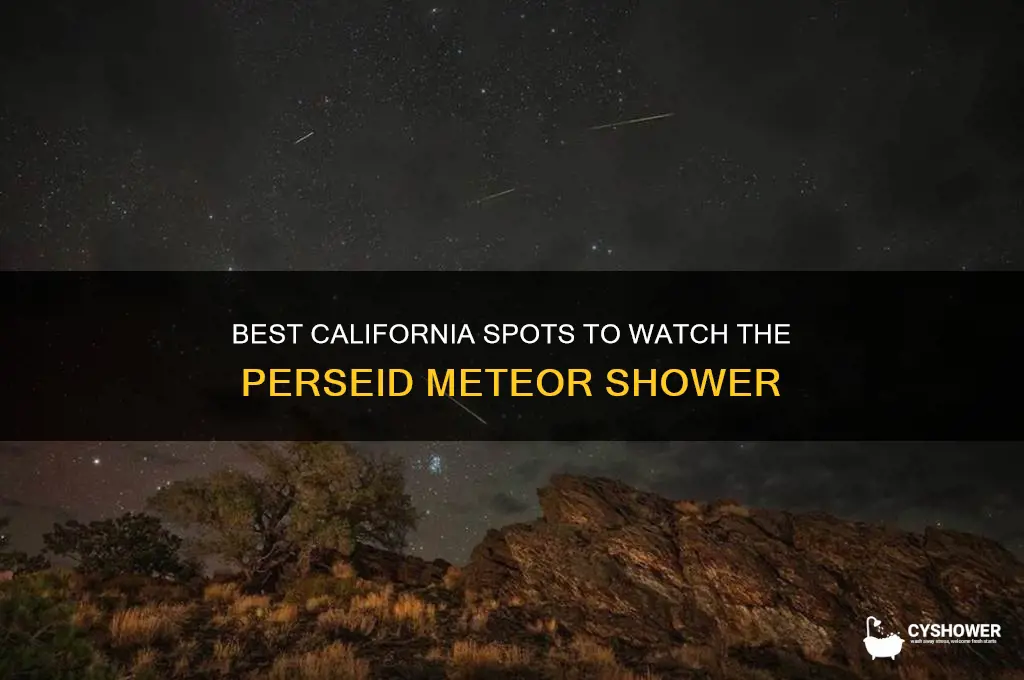 where to see perseid meteor shower in california
