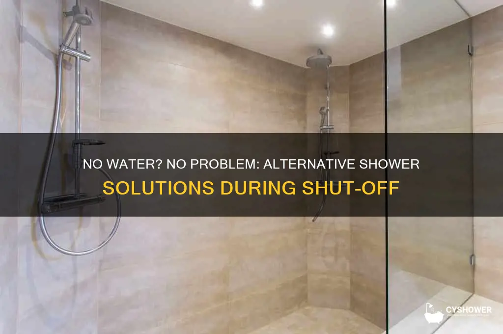 where to shower when water shut off