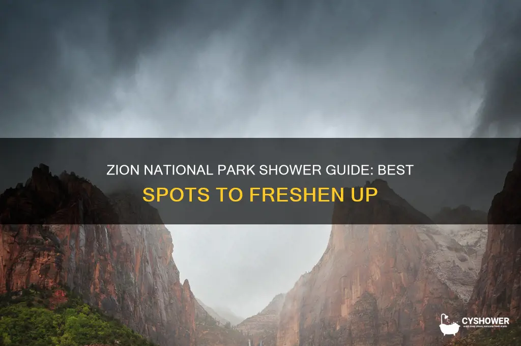 where to take a shower in zion national park