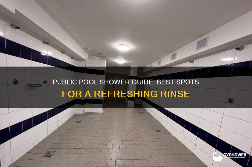 where to take shower in public pool