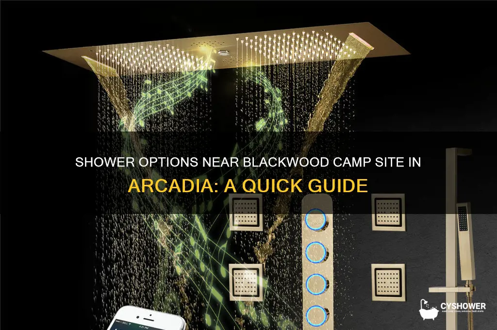 where to take shower near blackwood camp site in arcadia