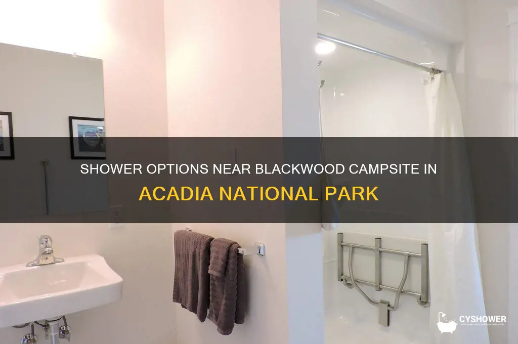 where to take shower near blackwood campsite in acadia