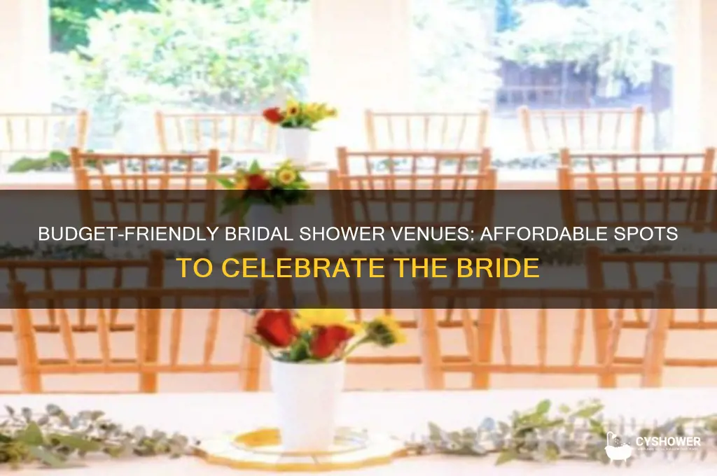 where to throw a bridal shower on the cheap