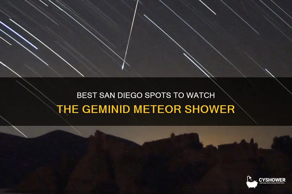 where to watch geminid meteor shower san diego