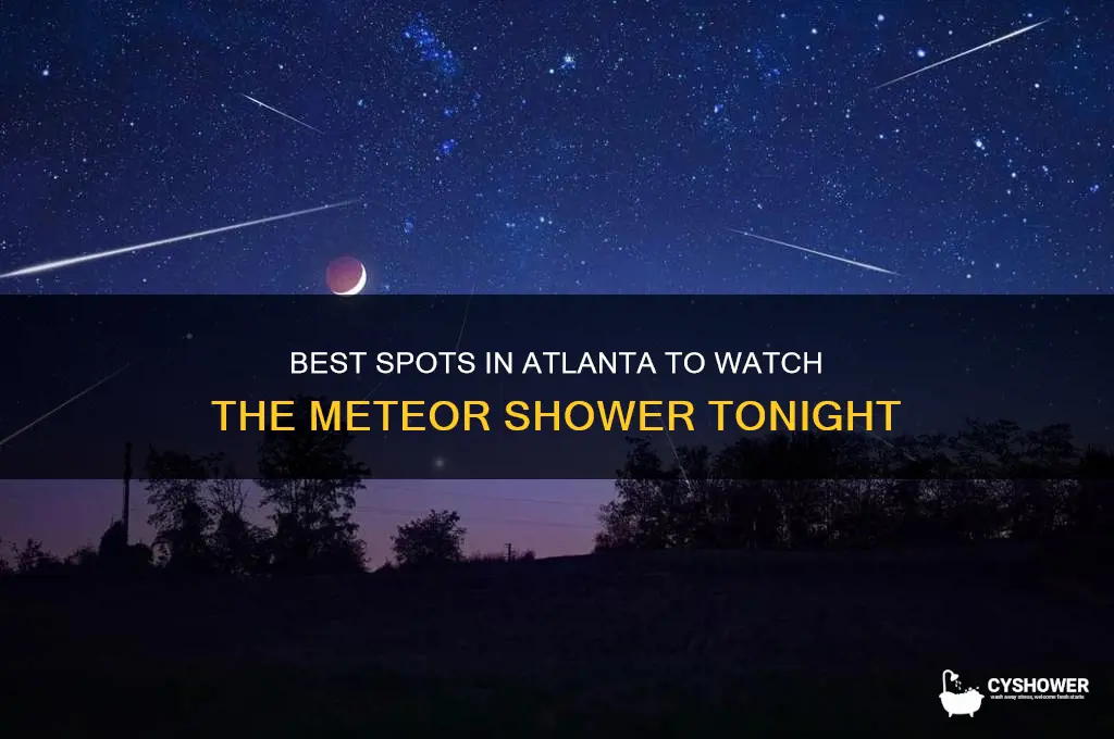 where to watch meteor shower atlanta