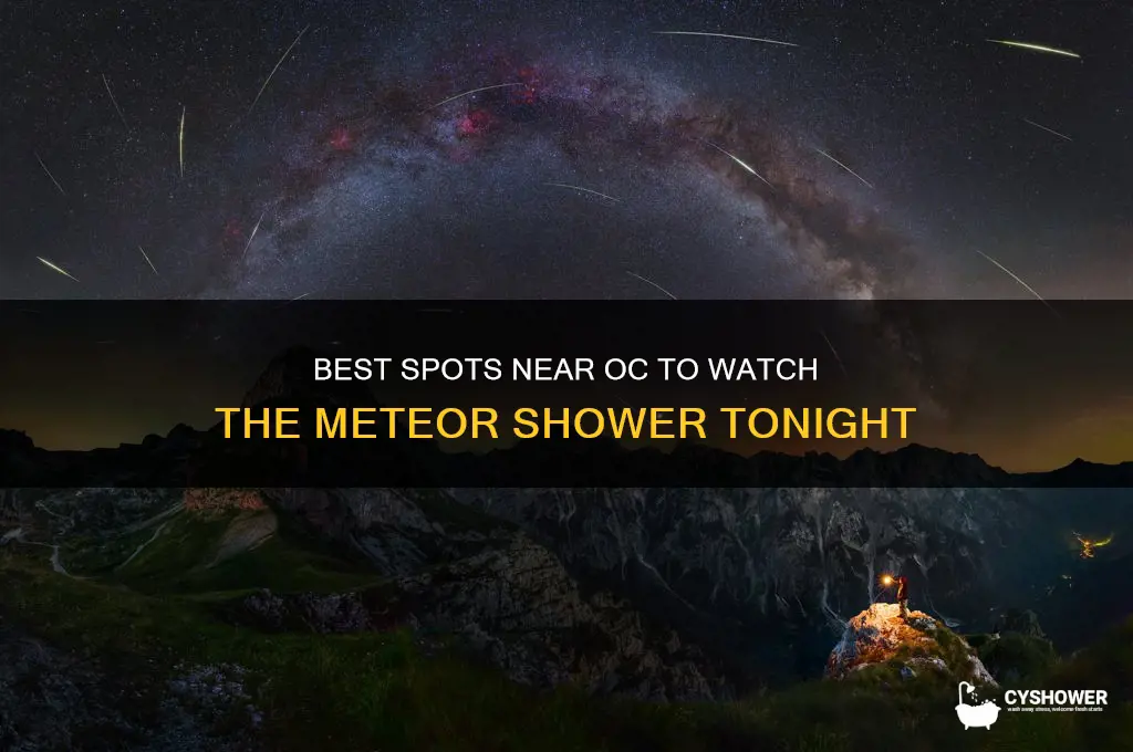 where to watch meteor shower near oc