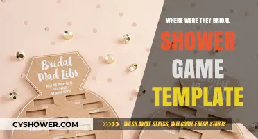 Where Were They? Bridal Shower Game Template: Fun & Easy Printable