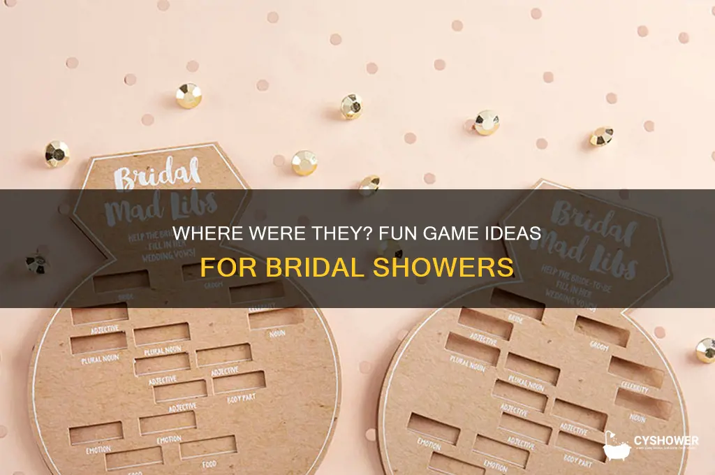 where were they game bridal shower