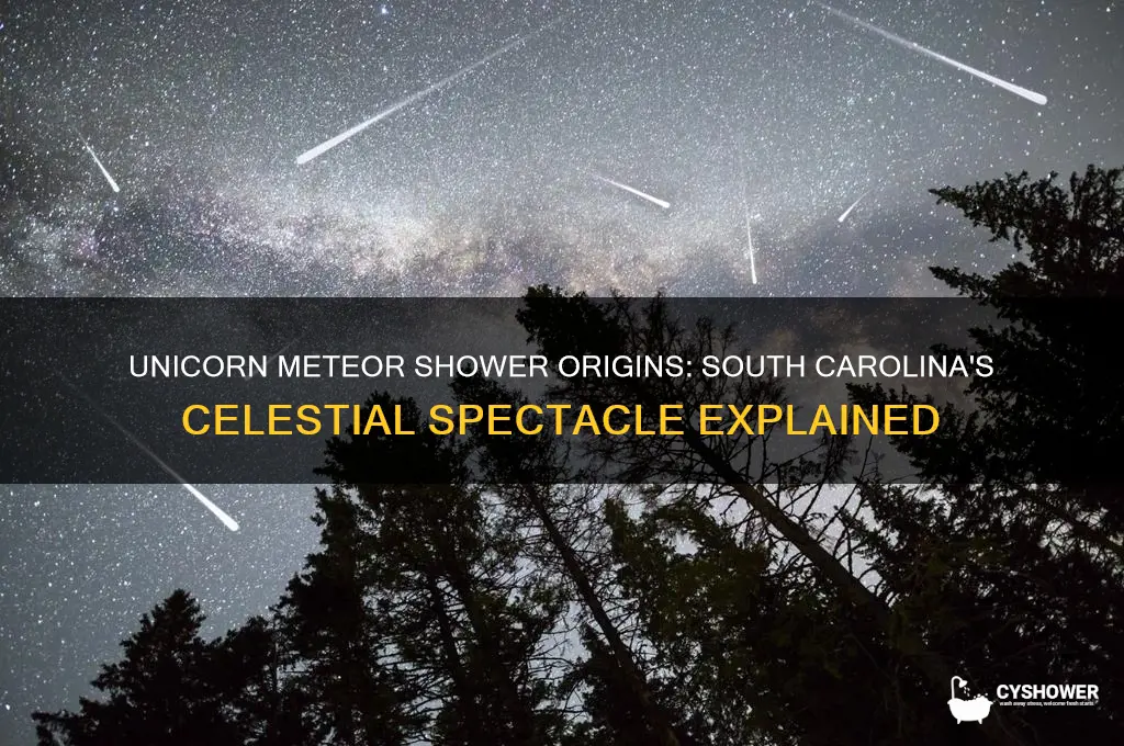 where will unicorn meteor shower originate in south carolina