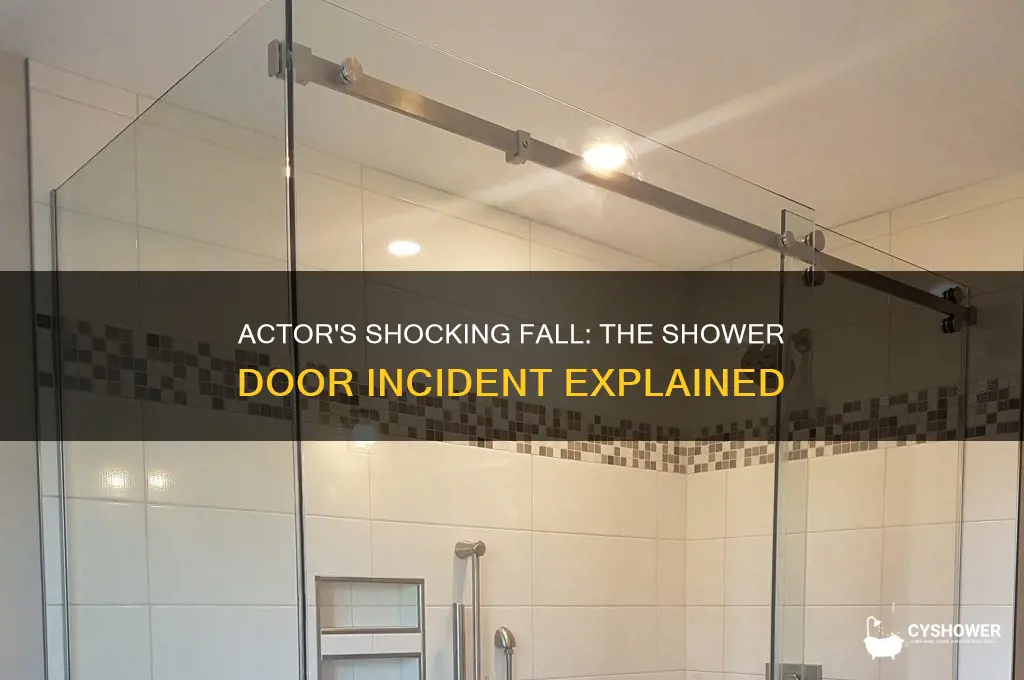 which actor fell through shower door