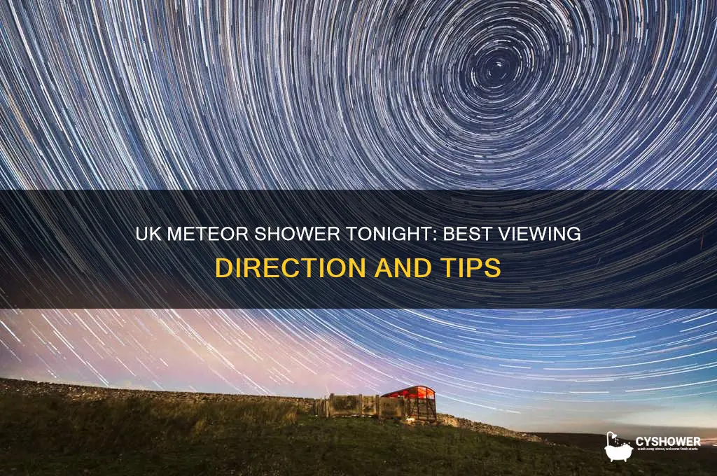 which direction for meteor shower tonight uk