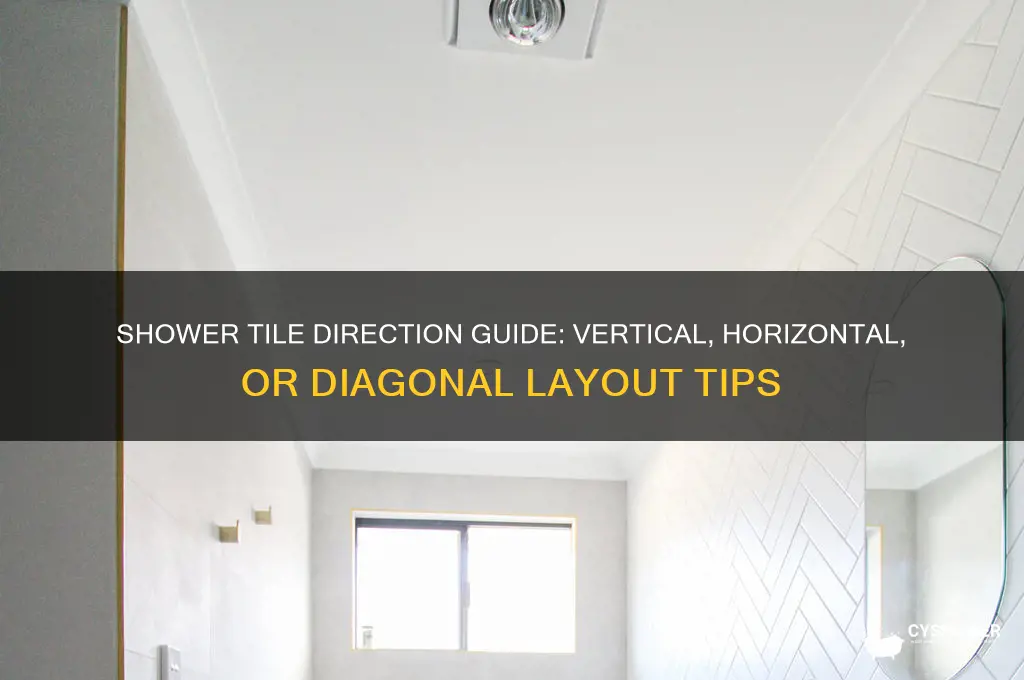 which direction should you run your shower tile