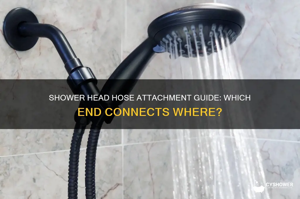 which end of hose attached shower head