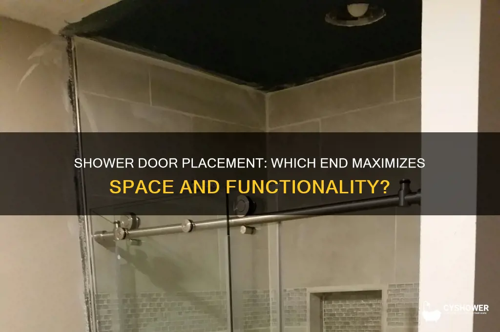 which end of the shower should the door be on