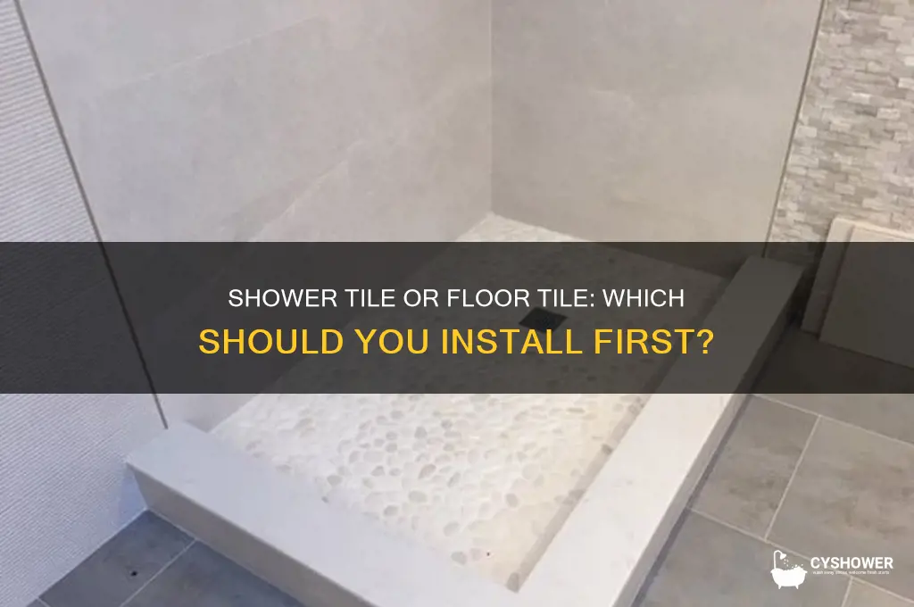which first shower tile or floor tile