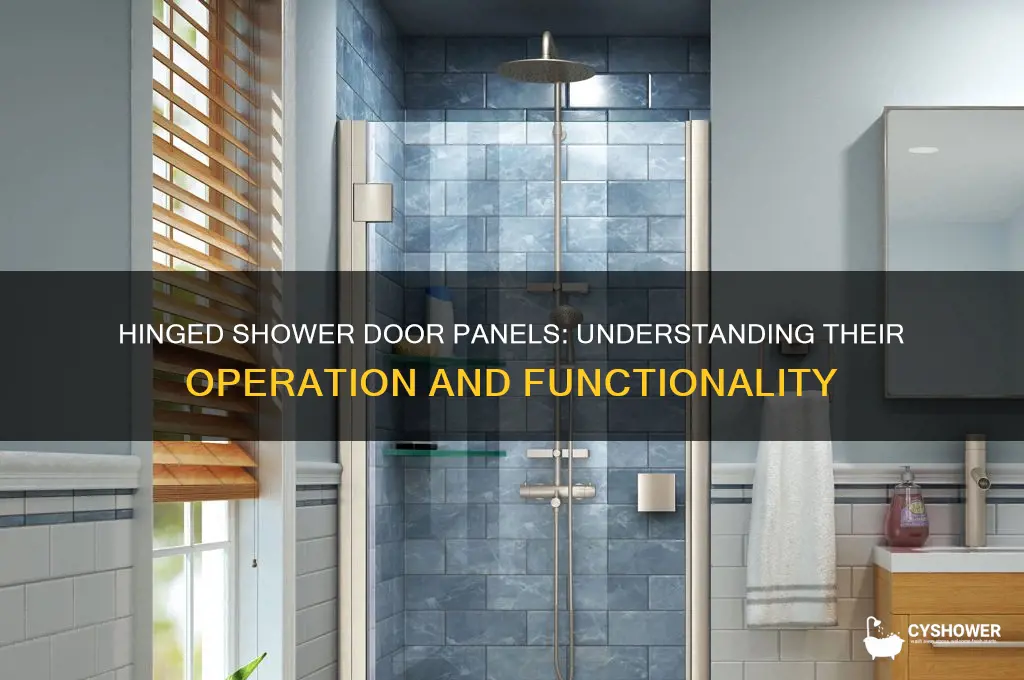 which panel operates on hinged shower door