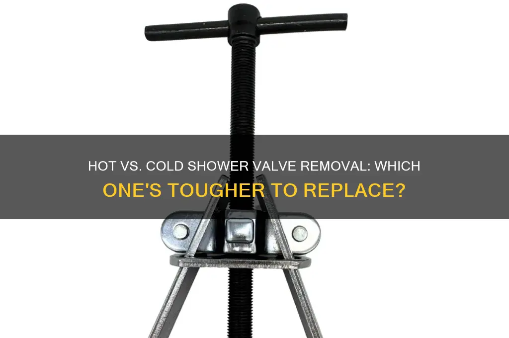 which shower valve is harder to remove hot or cold