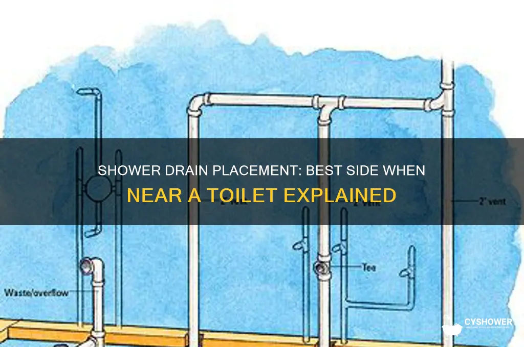 which side to have drain on shower around toilet